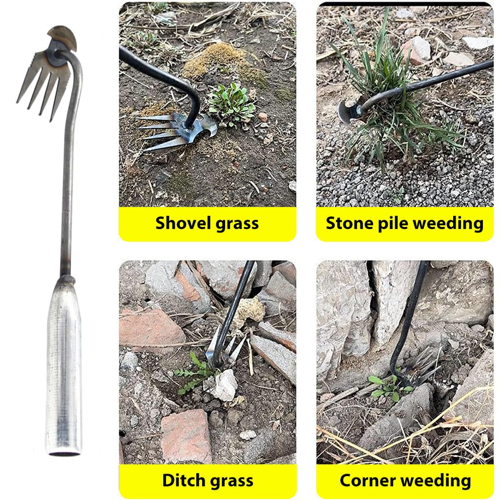 Optifit 35cm Weeder Hand Tool for Garden Lawn, Portable Hand Weeder for Terrace Garden, Durable Hand Weeder Manual Weed Puller for Lawn, Garden, Plant Pot, Vegetable Fields Optifit 35cm Weeder Hand Tool for Garden Lawn, Portable Hand Weeder for Terrace Garden, Durable Hand Weeder Manual Weed Puller for Lawn, Garden, Plant Pot, Vegetable Fields